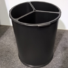 Balde Reciclage Negro con 3 Separadores Negros
